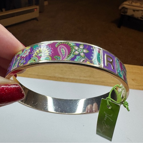 Vera Bradley Purple Paisley Bangle Bracelet - Picture 1 of 8
